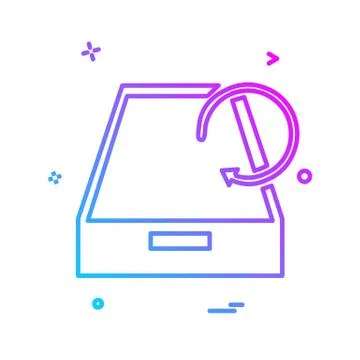 Drop box icon design vector イラスト素材