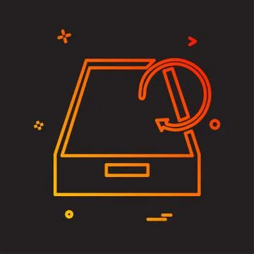 Drop box icon design vector Stock Illustration