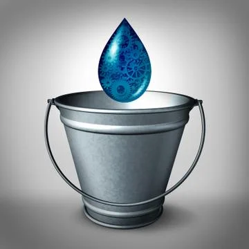 Drop in the bucket Stock-Illustration