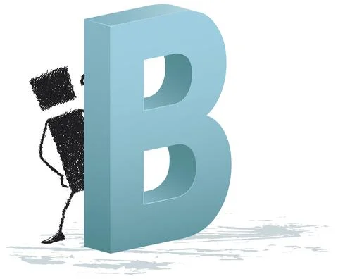 Drop cap B Stock Illustration