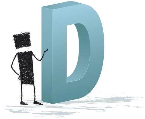 Drop cap D Stock Illustration