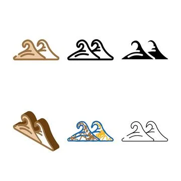 Drop chocolate color icon vector diversity 库存插图