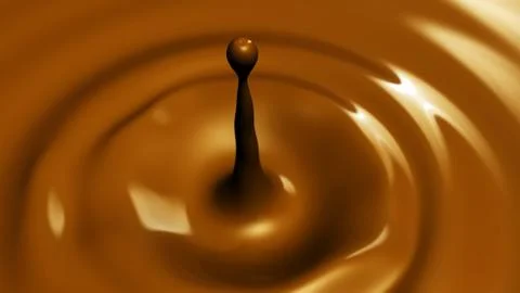 Drop of chocolate macro with the focus effect (drop 1) Stock Illustration
