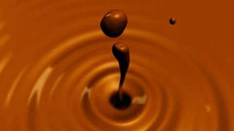 Drop of chocolate macro with the focus effect (drop 2) Stock Illustration