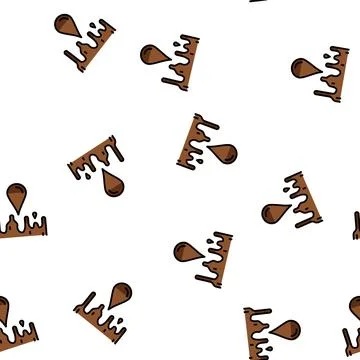 Drop chocolate vector seamless pattern Stock Illustration