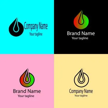 Drop in a Circle logo Stock Illustration