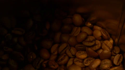 Drop coffee beans Stock Footage 59383395