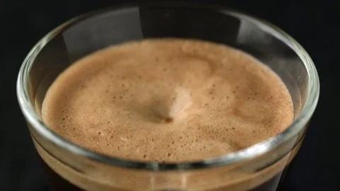   Drop of coffee fall on espresso Video stock 81807085