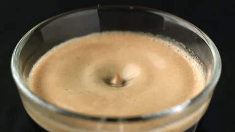   Drop of coffee fall on espresso Video stock 81807261