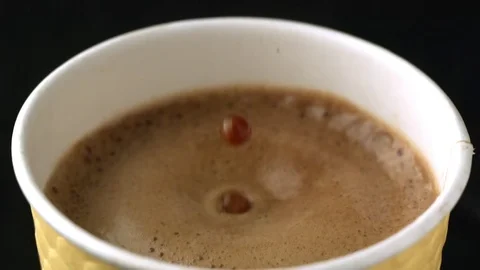   Drop of coffee fall on espresso Stock-Footage 81807357