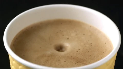  Drop of coffee fall on espresso Stock-Footage 81807374