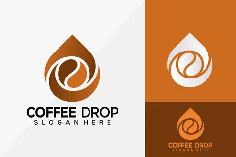 Drop Coffee  Logo Design, Caffeine logos vector, modern logo, Logo Designs Ve Illustration