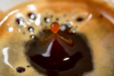 Drop of coffee Stock Photos