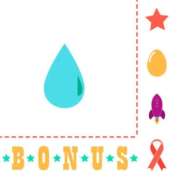 Drop computer symbol Stock Illustration