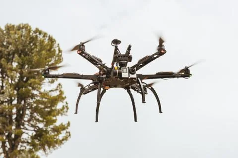 Drop copter in air Stock Photos