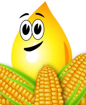 Drop corn oil Illustration