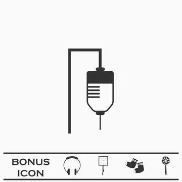 Drop counter icon flat. Stock Illustration