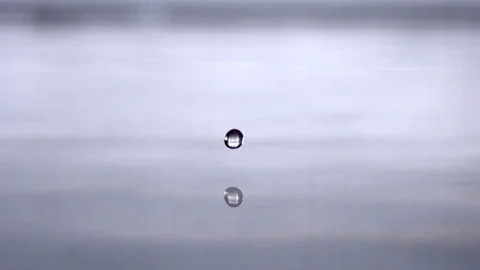 Drop creating a splash and ripples after falling into the water in slow motion Vídeos de archivo 81231589