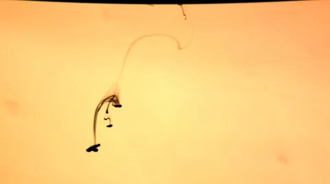 Drop Of  Dark Ink In Water motion like smoke Stock-Footage 1090878
