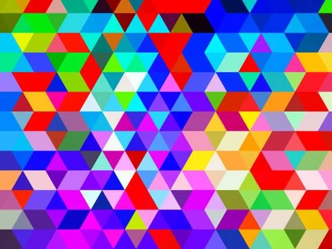 A drop-dead digital designing pattern of colorful tiles Illustrazione stock