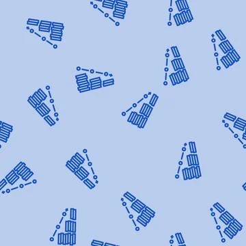 Drop decline fall trend gold coin line vector seamless pattern Stock Illustration