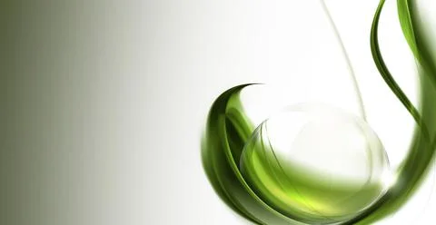 Drop Of Dew On A Green Leaf Stock Illustration