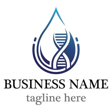 Drop with DNA logo template Stock Illustration