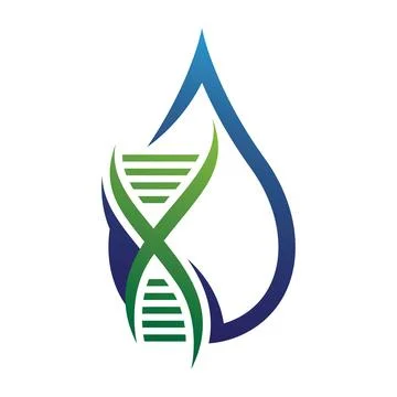 Drop with DNA logo template Stock Illustration