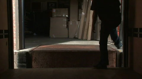 Drop The Dock In A Warehouse HD 스톡 동영상 562112
