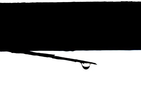 The drop that does not fall in the shade Stock Photos