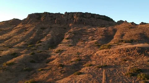 Drop Down Jagged Mountain Aerial Video stock 82469191