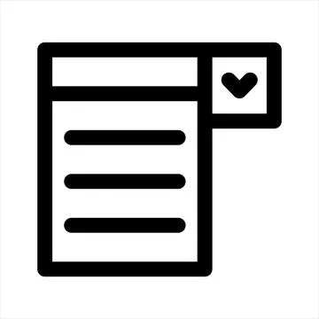 Drop down line icon vector illustration isolated on white background Stock Illustration