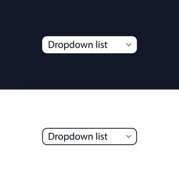 Drop-down list with menu items for the website. User interface for the website Stock Illustration