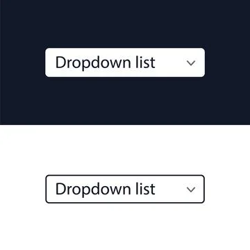 Drop-down list with menu items for the website. User interface for the website Stock Illustration
