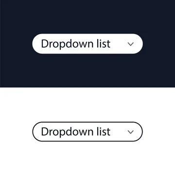 Drop-down list for the website. User interface for the website and application Stock Illustration
