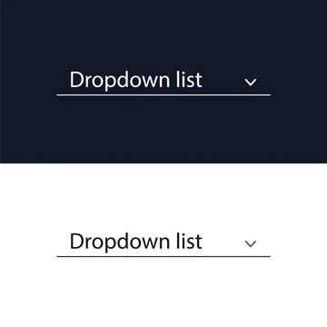 Drop-down list for the website. User interface for the website and application Stock Illustration