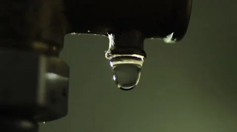 Drop Drips From a Pipe Tube Stock Footage
