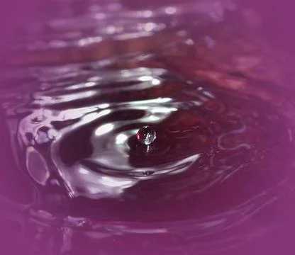 Drop drop from a height into the water macro photo Stock Photos
