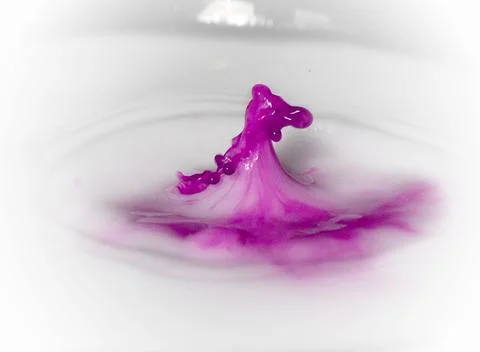 Drop drop from a height into the water macro photo Stock Photos