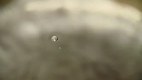 Drop drops into water close-up Stock Footage 147554034