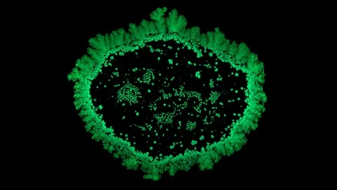 Drop drying with crystals growth. Stock Footage 91494942