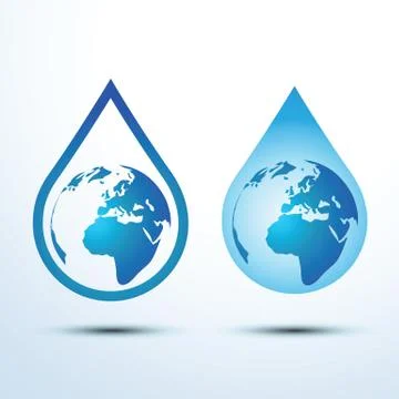 Drop the Earth Stock Illustration
