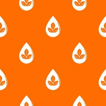 Drop eco pattern vector orange Illustrazione stock