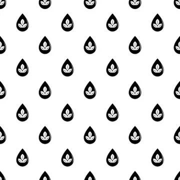 Drop eco pattern vector seamless Illustrazione stock
