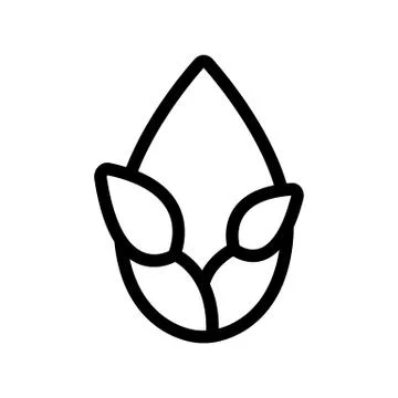 Drop ecology icon vector. Isolated contour symbol illustration Иллюстрация