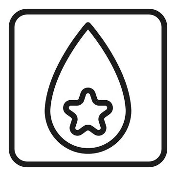 Drop edit icon outline vector. Photo data Illustrazione stock