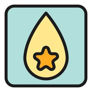 Drop edit icon vector flat Illustrazione stock