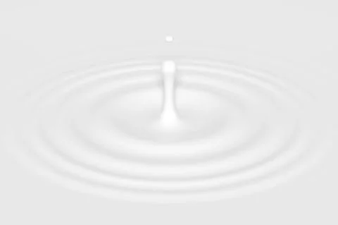 Drop falling into milk, lotion or paint Stock Illustration