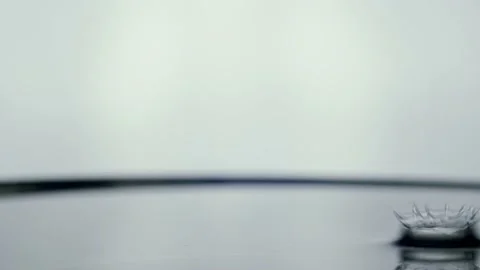 Drop falling into water in slow motion Stock Footage 131867643