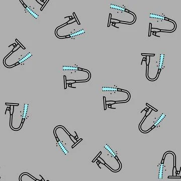 Drop faucet water vector seamless pattern Stock Illustration